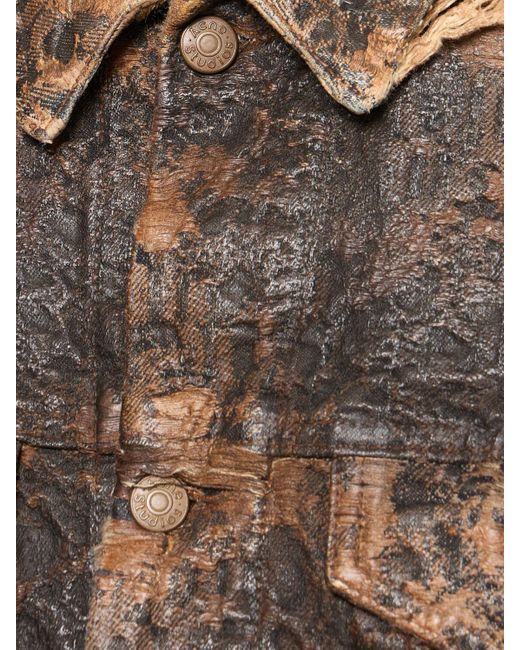 メンズ Acne Oraia Monogram デニムジャケット Brown