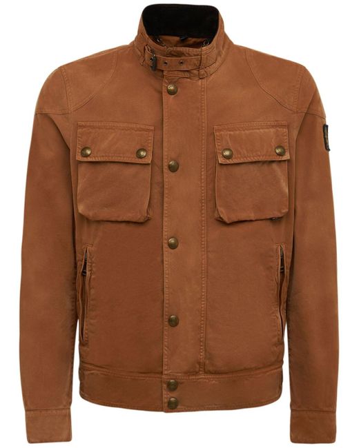 Belstaff Brown Vintage Dye Racemaster Cotton Jacket for men