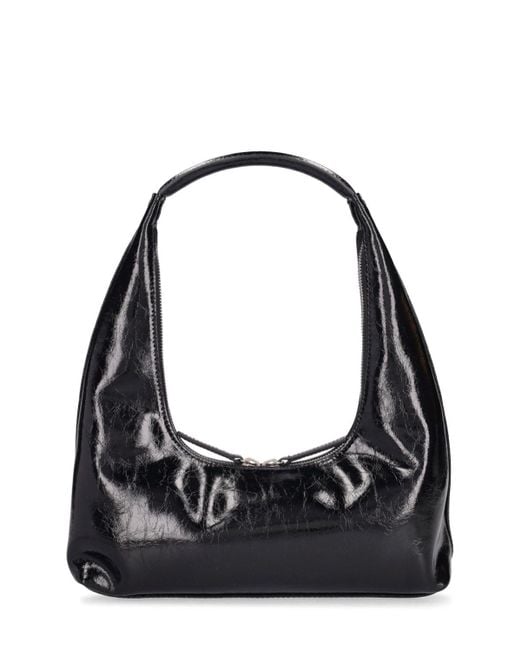 MARGE SHERWOOD Hobo Leather Shoulder Bag - Black Crinkle