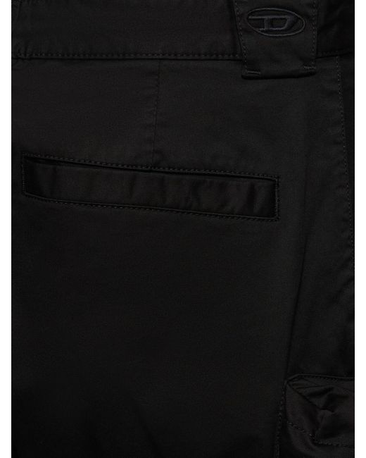 Pantalones cargo de algodón DIESEL de hombre de color Black