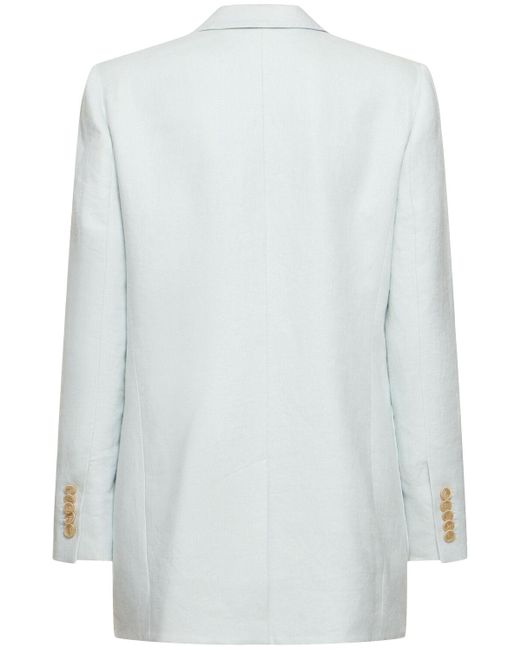 Zimmermann Blue Natura Linen Blazer