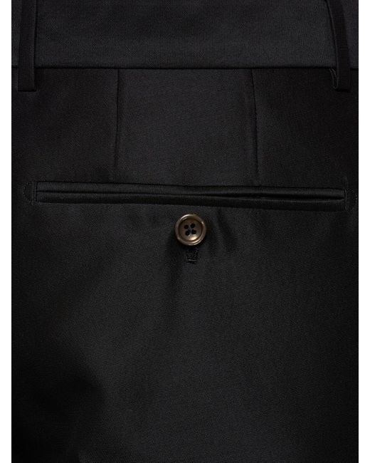 Pantaloni atticus in faille di misto lana di Tom Ford in Black da Uomo