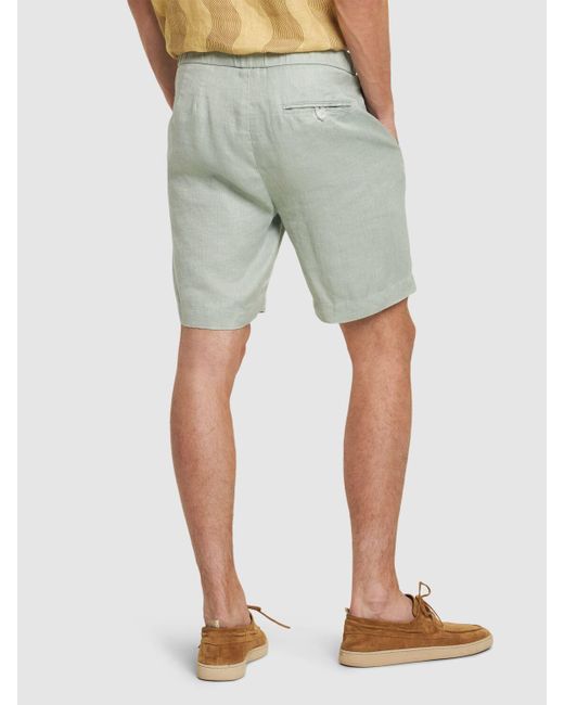 Frescobol Carioca Gray Felipe Linen & Cotton Shorts for men