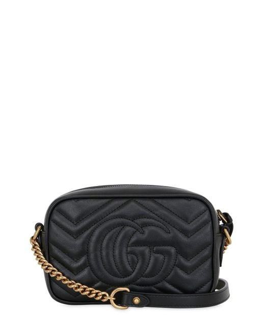 Gucci GG Marmont Leather Shoulder Bag in Black - Save 16% - Lyst