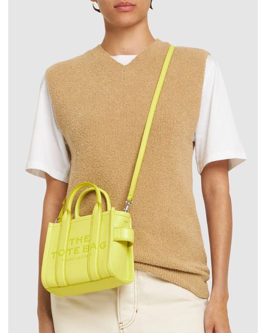 Marc Jacobs Yellow The Crossbody Leather Tote Bag