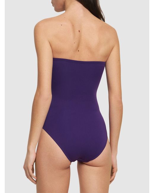 Eres Purple Cassiopee Strapless Swimsuit