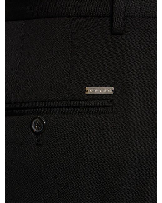 メンズ DSquared² ツータックテーラードパンツ Black