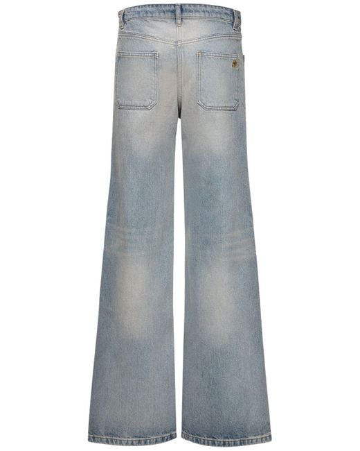 Jeans baggy multiflex in denim di cotone di Courreges in Blue