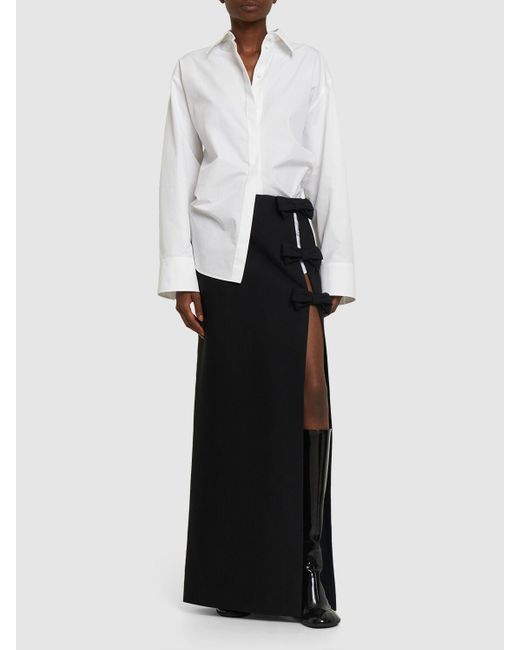 Valentino Black Crepe Couture Skirt