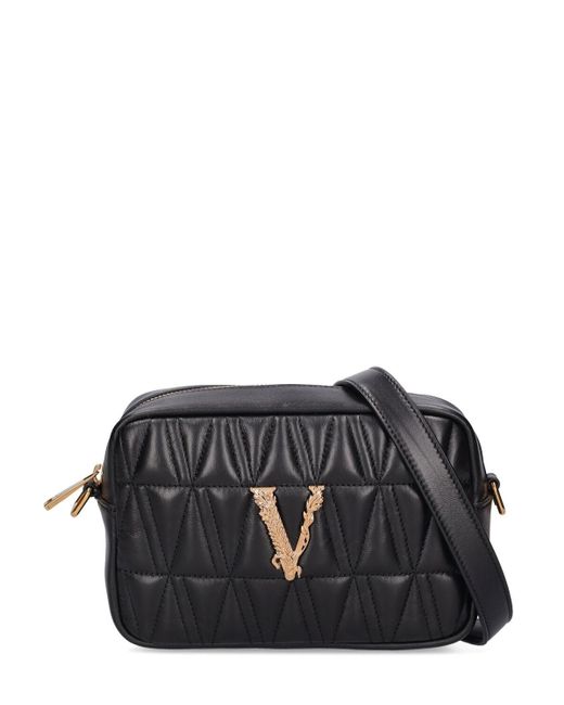 Versace Quilted Leather Camera Bag in Black Lyst
