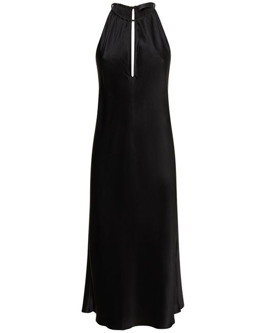 Nili Lotan Black Langes Kleid Aus Seide "eglantine"
