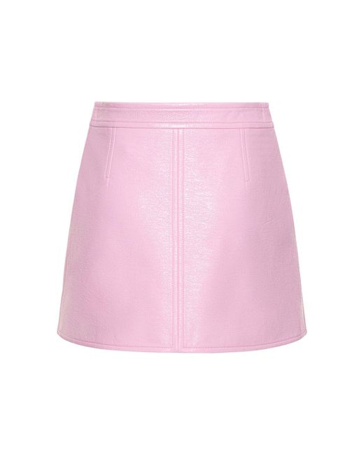Courreges Pink Re-Edition Vinyl Mini Skirt