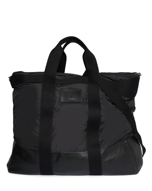 Saint Laurent Black Large City Nylon Tote Bag for men