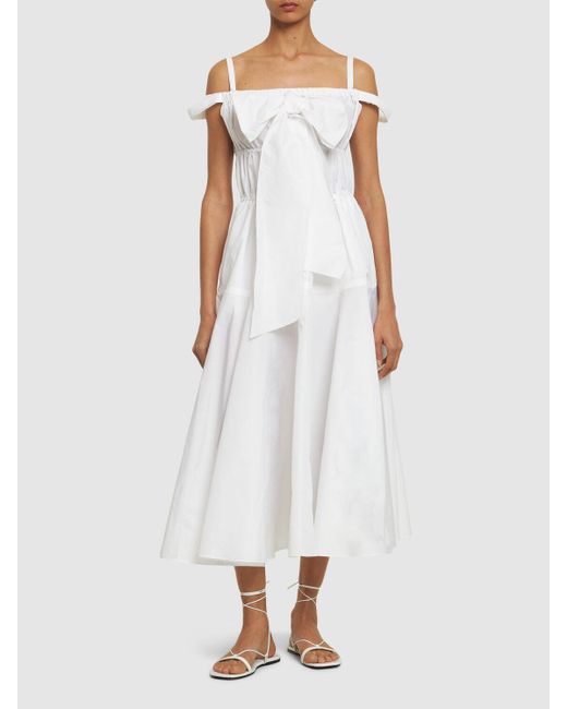 Patou White Faille Long Dress