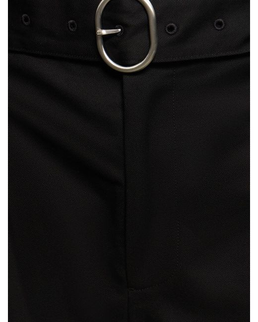 Pantalon décontracté en gabardine de coton Jil Sander pour homme en coloris Black