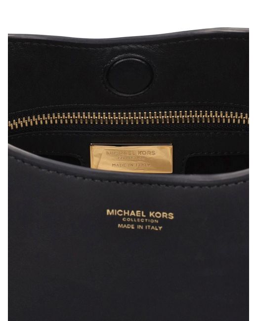 Michael Kors Black Mini Bardot Hobo Leather Bag