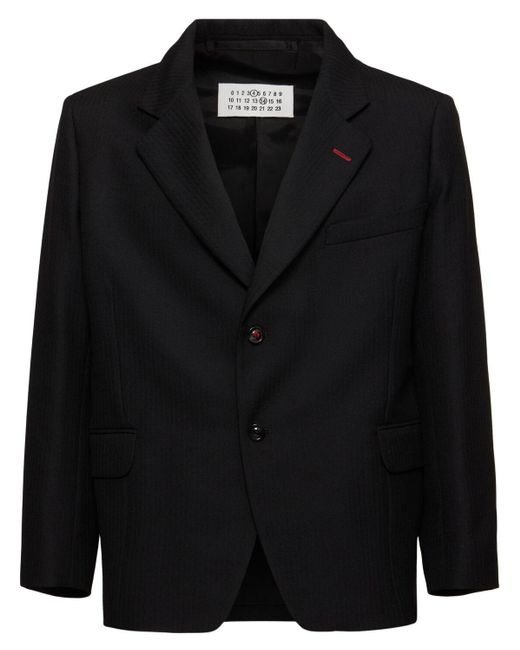 世界的に有名な メンズ Lyst | ブラック ウールジャケット Margiela Maison ジャケット・アウター
