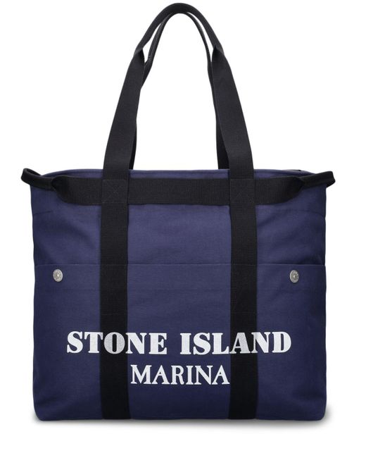 Borsa shopping marina stampata di Stone Island in Blue da Uomo