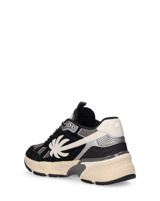 Sneakers the palm runner de piel Palm Angels de hombre de color Black