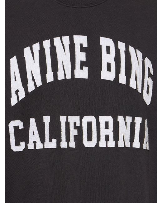 Anine Bing Black Baumwollsweatshirt "miles "