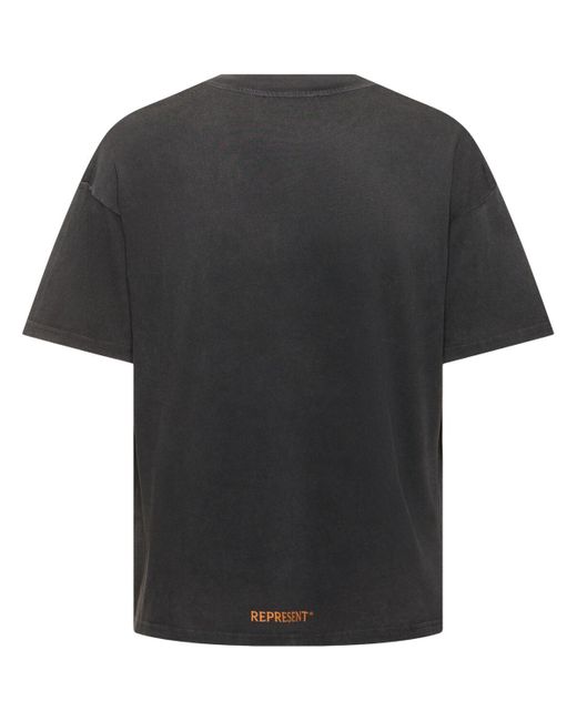 Represent Black Higher Truth Cotton T-shirt for men