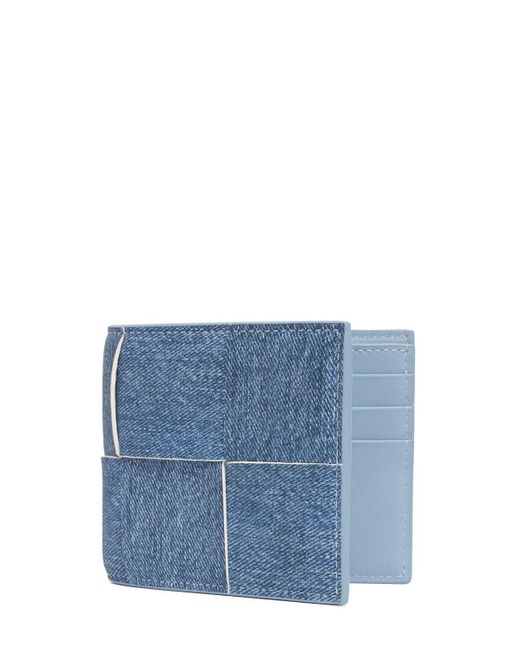 Bottega Veneta Blue Cassette Denim Bi-fold Wallet for men