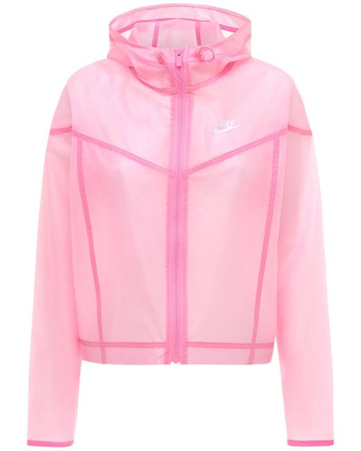 Nike Pink Transparente Jacke "w Nsw Wr Jkt"