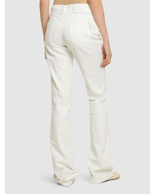 Jeans acampanados de denim Ermanno Scervino de color White