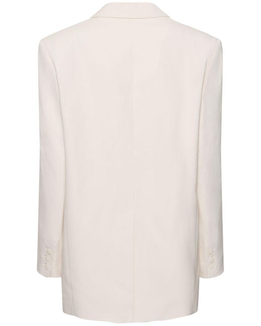 Frankie Shop Natural Blazer Aus Leinen Und Viskose "aiden"