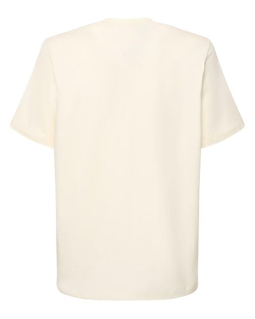 MSGM Blue Logo Print Cotton Jersey T-shirt for men