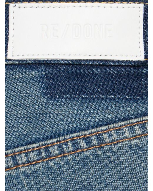 Jeans cropped de algodón Re/done de color Blue