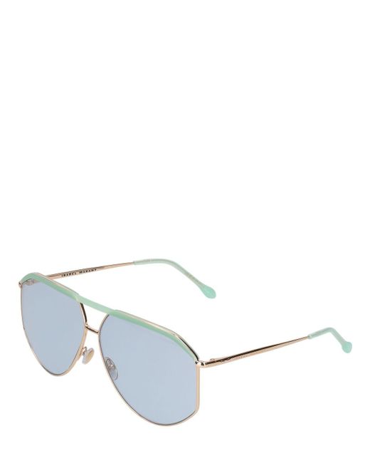 Isabel Marant Blue The Wild Metal Aviator Sunglasses