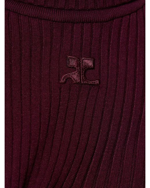 Courreges Purple Knit Viscose Blend Turtleneck for men