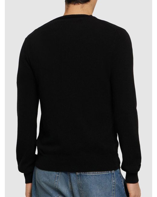 Suéter de punto de lana COMME DES GARÇONS PLAY de hombre de color Black