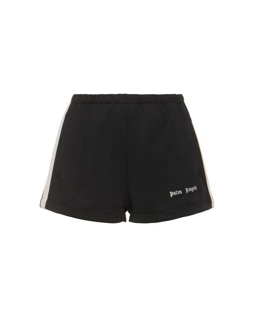 Palm Angels Black Nylon-shorts Mit Logo