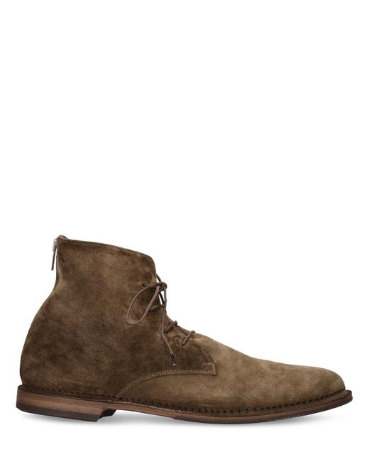 Pantanetti Leather Suede Lace-up Boots in Brown for Men | Lyst