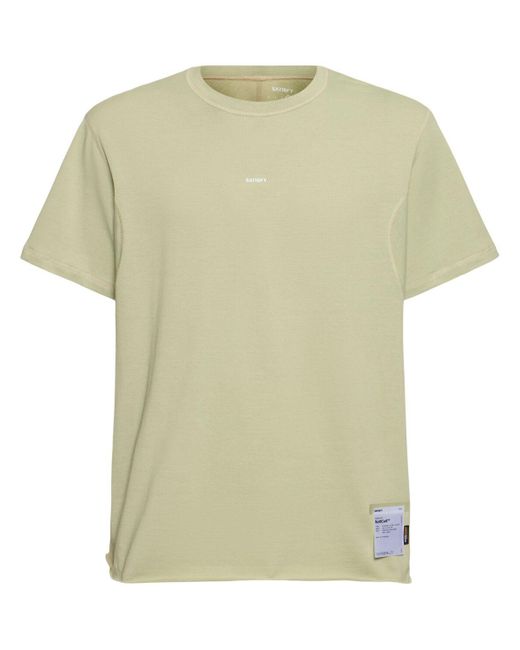 T-shirt softcell cordura climb in jersey di Satisfy in Green da Uomo