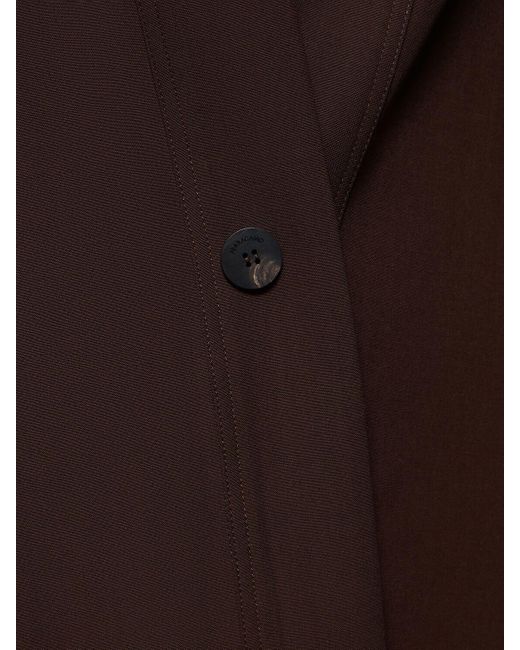 Ferragamo Brown Single Breasted Wool Long Jacket