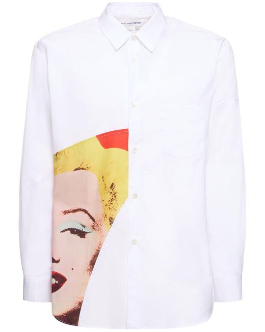 Comme des Garçons Hemd Aus Baumwollpopeline "andy Warhol" in White für Herren