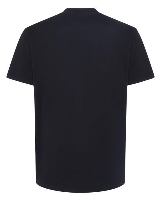 T-shirt in jersey di cotone / scollo a v di DSquared² in Black da Uomo