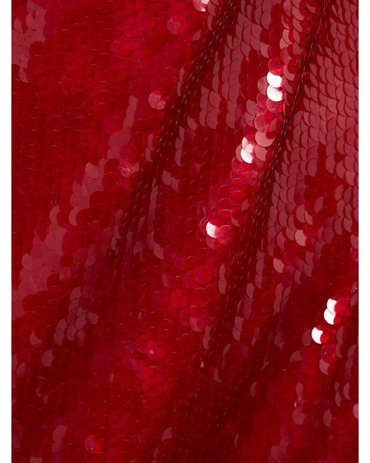 Staud Red Minikleid Eclipse mit Pailletten