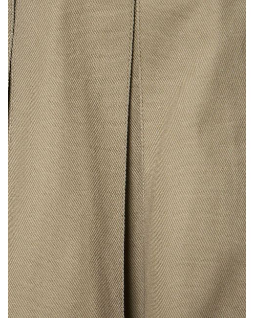 Minifalda plisada de algodón CANNARI CONCEPT de color Natural