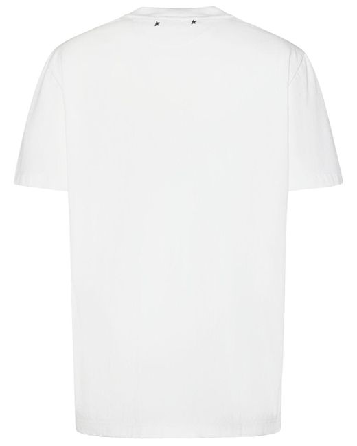 Camiseta desgastada Golden Goose Deluxe Brand de color White