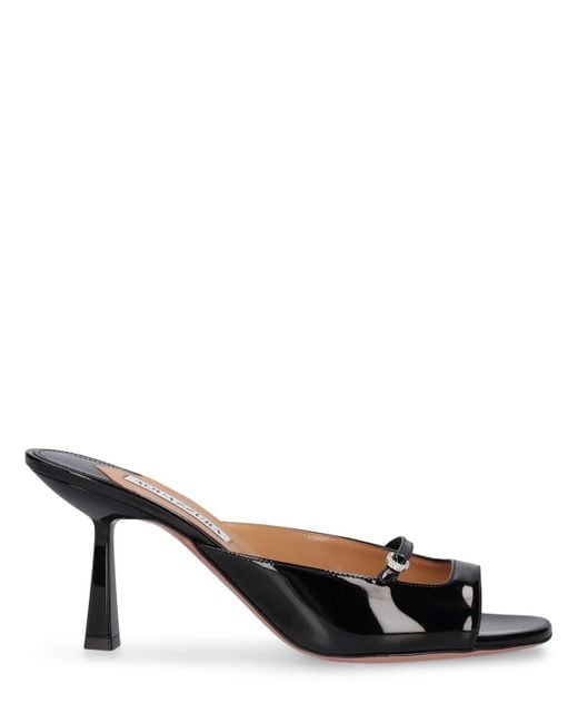 Zapatos mules de charol 75mm Aquazzura de color Black