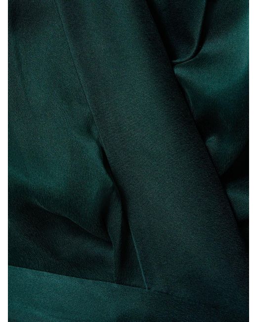 Zimmermann Green Silk Satin Wrap Top
