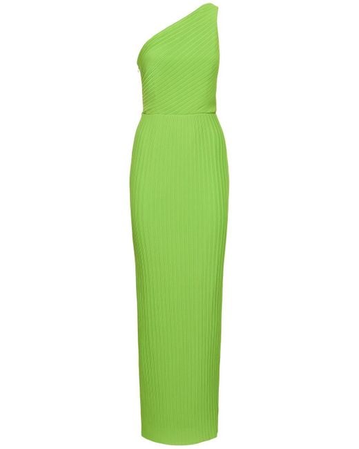 Solace London Green One Shoulder Maxi Dress