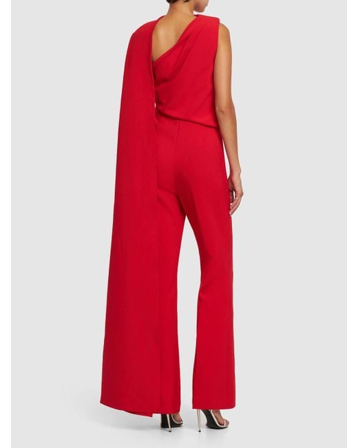 Roland Mouret Red Jumpsuit Aus Krepp