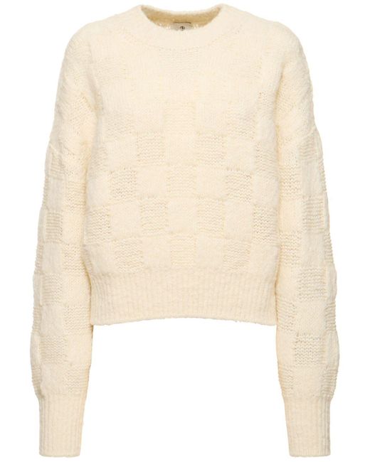 Anine Bing Natural Bennett Wool Blend Sweater