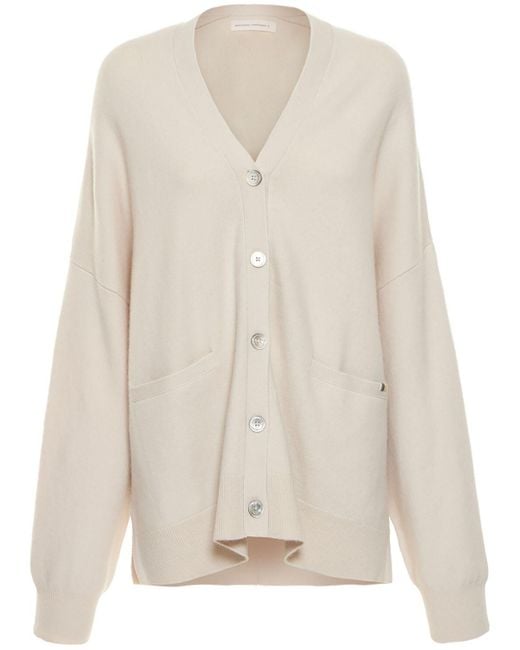 Extreme Cashmere Tokio Cashmere Blend Knit Cardigan in White | Lyst