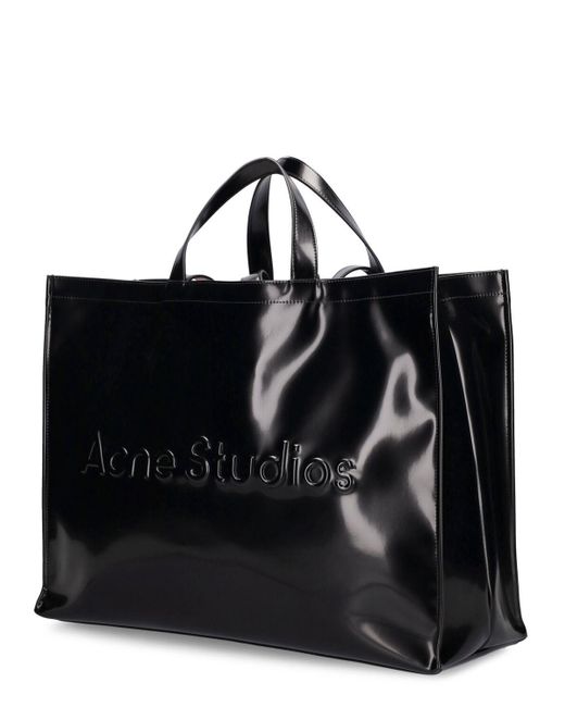 Acne Studios Logo Vinyl Tote Bag in Black Lyst